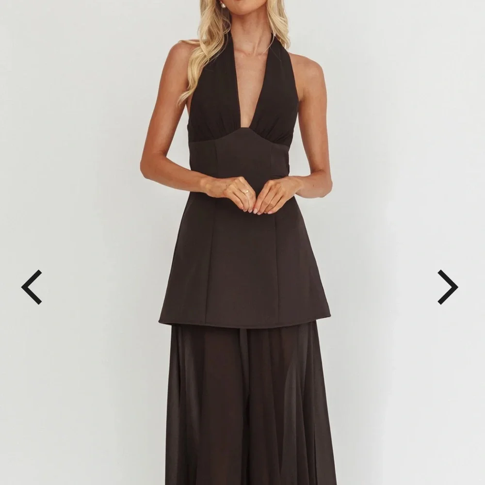 Opulent Halterneck Layered Maxi Dress Black - Picture 12 of 12